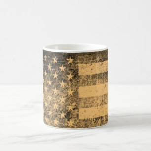 Mug Vieille grunge de drapeau américain