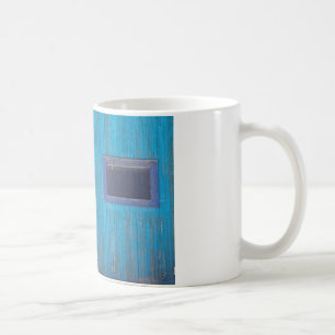 Mug Vieille porte bleue en bois de garage