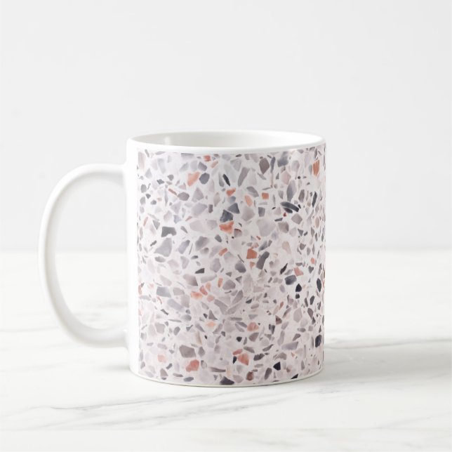 Mug Vieille texture terrazzo, motif d'hamper. (Gauche)