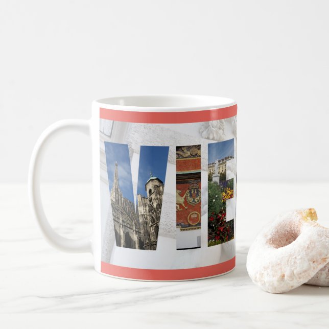 Mug Vienne Autriche Autriche Autriche photos de voyage (Avec donut)