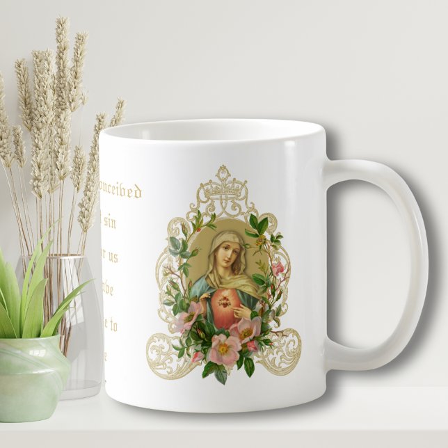 Mug Vierge catholique Marie Jésus Prière religieuse De (Créateur téléchargé)