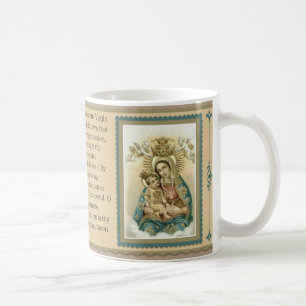 Mug Vierge Marie béni avec la prière de Jésus Memor