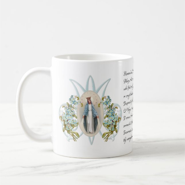 Mug Vierge Marie Florale    PrièreCof (Gauche)