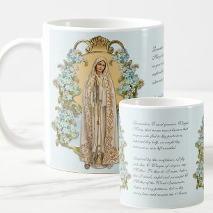 Mug Vierge Marie Florale Religieuse Dame De Fatima