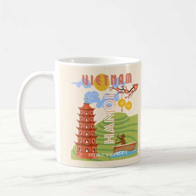 Mug Vietnam Travel Art (Gauche)