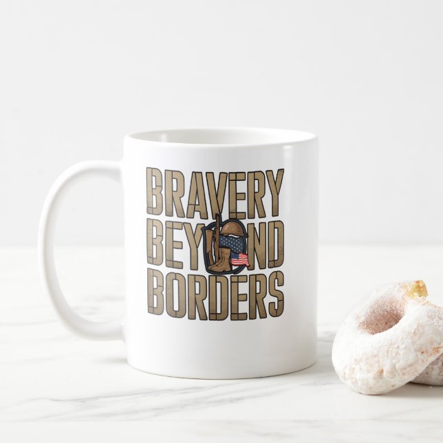 Mug Vietnam Veterans Day Patriotique États-Unis drapea (Avec donut)