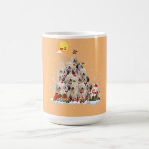 Mug Vieux anglais Chien à chien Reindeer Pine Noël
