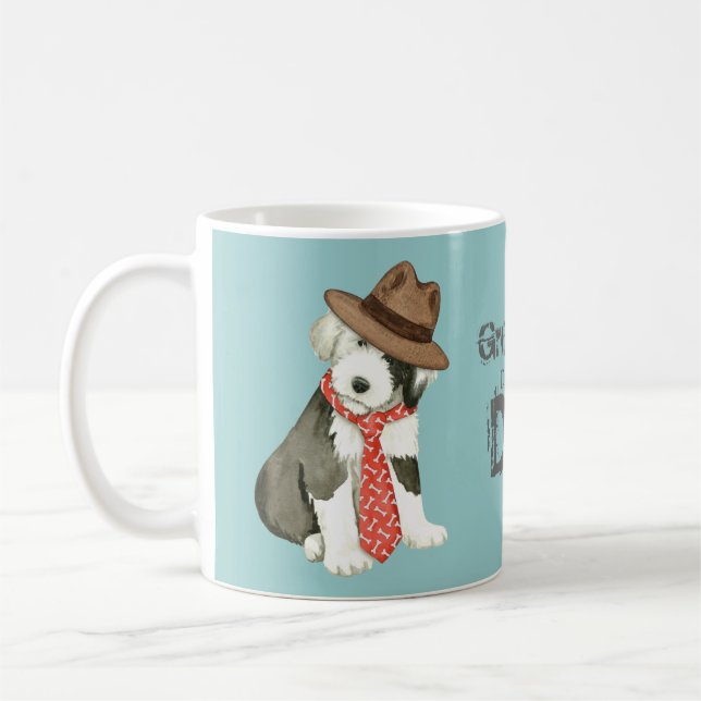 Mug Vieux anglais Sheepdog Papa (Gauche)