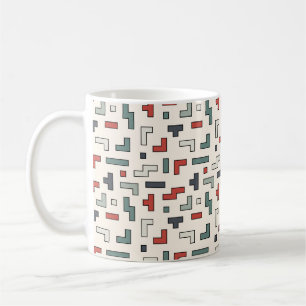 Mug Vieux jeu vidéo carré sans couture motif, arriè