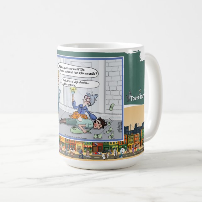 Mug Vigil-Auntie | Absurd Wordplay Humor Classic (Devant droit)