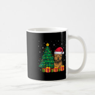 Mug Vilain Cairer Terrier Santa Hat Feux de Noël Chien