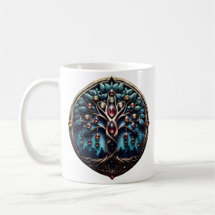 Mug Ville à l'ombre du luxueux arbre de vie.