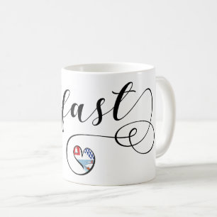 Mug Ville de Belfast Drapeau dans le coeur