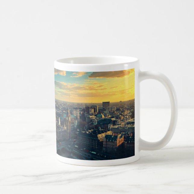 Mug Ville de Londres avec coucher de soleil (Droite)