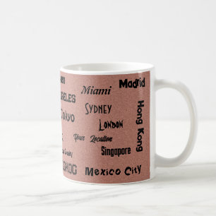 Mug ville de Mega rose