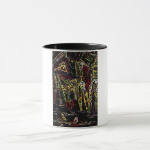 Mug ville de plage abstraite