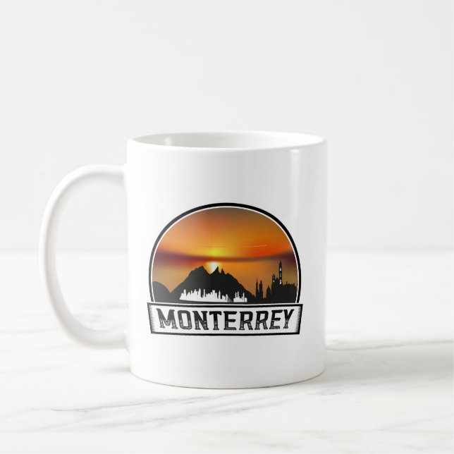 Mug Ville du coucher de soleil de Monterrey Mexique (Gauche)