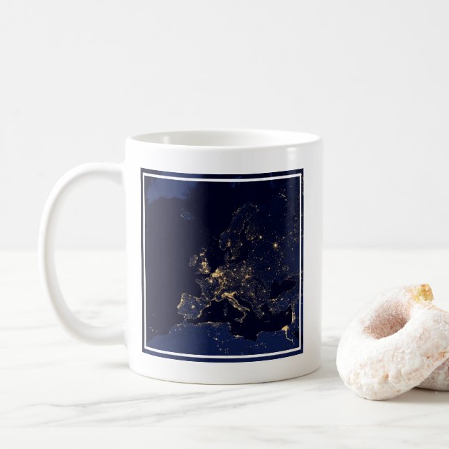 Mug Ville Éclairante Dans Plusieurs Villes Européennes (Avec donut)