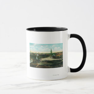 Mug Ville indienne sur le fleuve YukonAnvik, AK