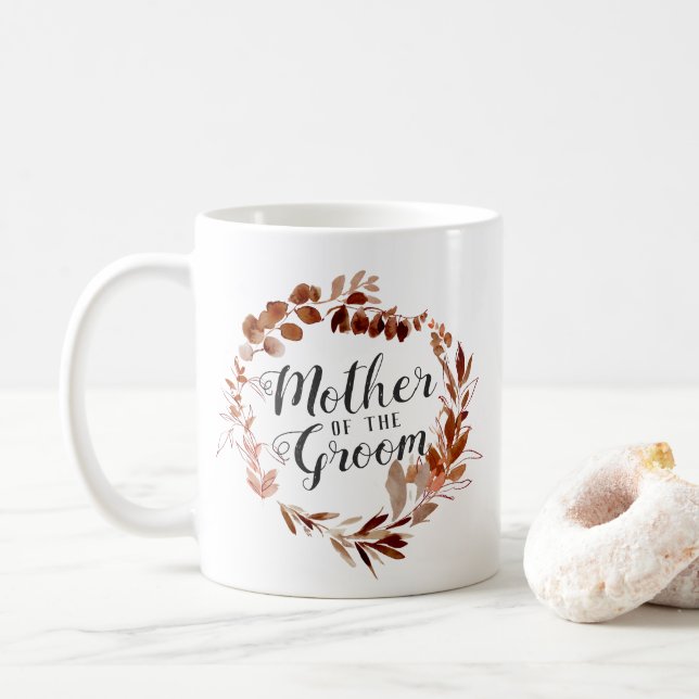 Mug Vin de beauté rustique Wreath Mère de la chambre (Avec donut)