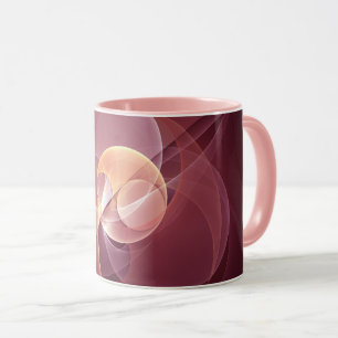 Mug Vin moderne élégant Abstrait Art fractal rouge