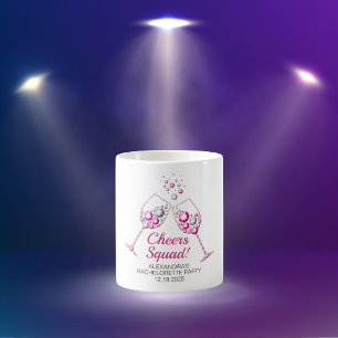 Mug Vin rose et gris Diamant Verre Bachelorette