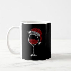 Mug Vin Santa Hat Boule de Noël Rhinestone Boule T-