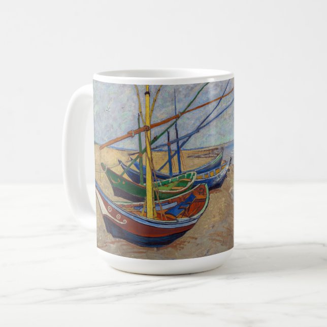 Mug Vincent van Gogh - Bateaux de pêche sur la plage (Devant gauche)