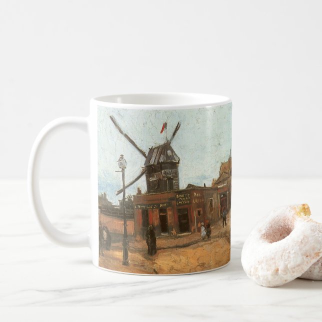Mug Vincent van Gogh - Moulin de la Galette, Windmill (Avec donut)