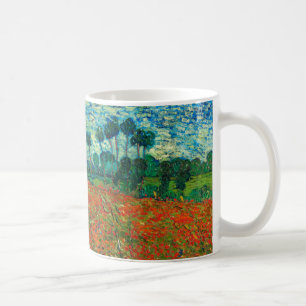 Mug Vincent Van Gogh Poppy Field Floral Art Vintage