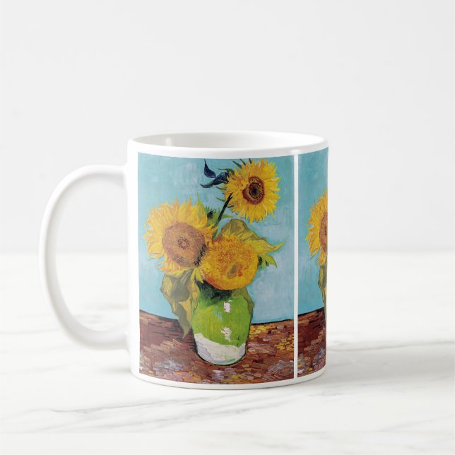 Mug Vincent Van Gogh - Trois tournesols dans un vase (Gauche)