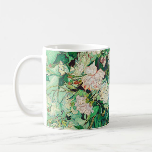 Mug Vincent Van Gogh Vase avec des roses roses roses (Gauche)
