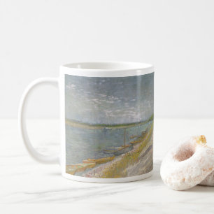 Mug Vincent van Gogh - Vue d'une rivière avec des bate