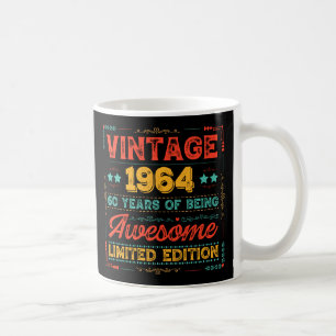 Mug Vintage 1964 Fait en 1964 60e anniversaire 60 ans
