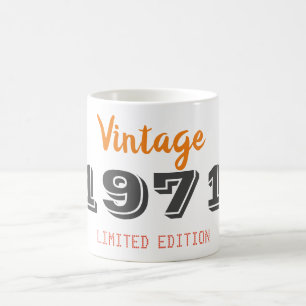 Mug Vintage 1971 édition limitée 50e cadeau d'annivers