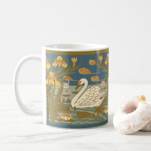 Mug Vintage Art Nouveau Swans & Irises Frieze