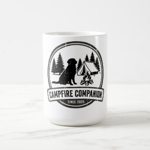 Mug Vintage chien de camping - Compagnon de feu de cam