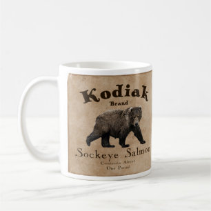 Mug Vintage Étiquette Saumon Kodiak