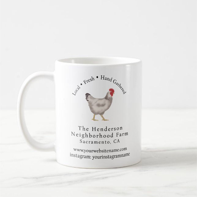 Mug vintage Family Chicken Farm Business (Gauche)