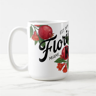 Mug Vintage Florida Pomegranate Miami Botanical Fruit 