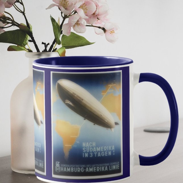 Mug Vintage Graf Zeppelin Voyage ad (Créateur téléchargé)