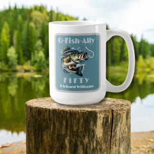 Mug Vintage Gros Poisson L'appât OFishAlly 50e Anniver