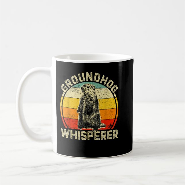 Mug Vintage Groundhog Whisperer Silhouette (Gauche)