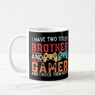 Mug Vintage J'Ai Deux Titres Frère Et Gamer
