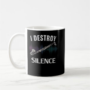 Mug Vintage Je Détruis Silence Basse Clarinet Funny Or