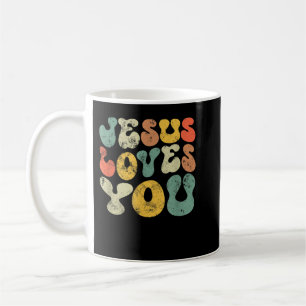 Mug Vintage Jésus t'aime Jésus Christian Hommes Femmes