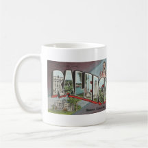 vintage LETTRE GRÂCE RALEIGH, NC carte postale