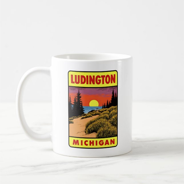 Mug Vintage Ludington Michigan (Gauche)
