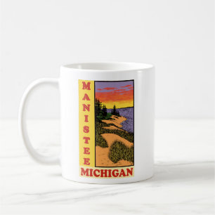 Mug Vintage Manistee Sunset Michigan