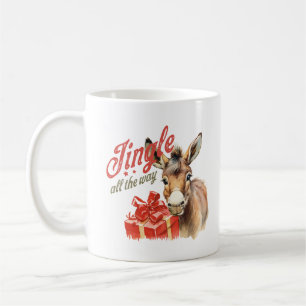 Mug Vintage mignon âne jingle tout le chemin Noël